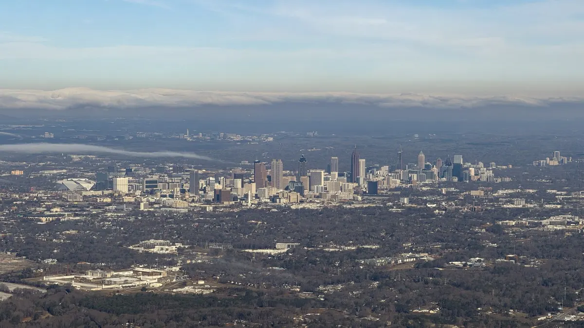 Aerial view of the Atlanta skyline
