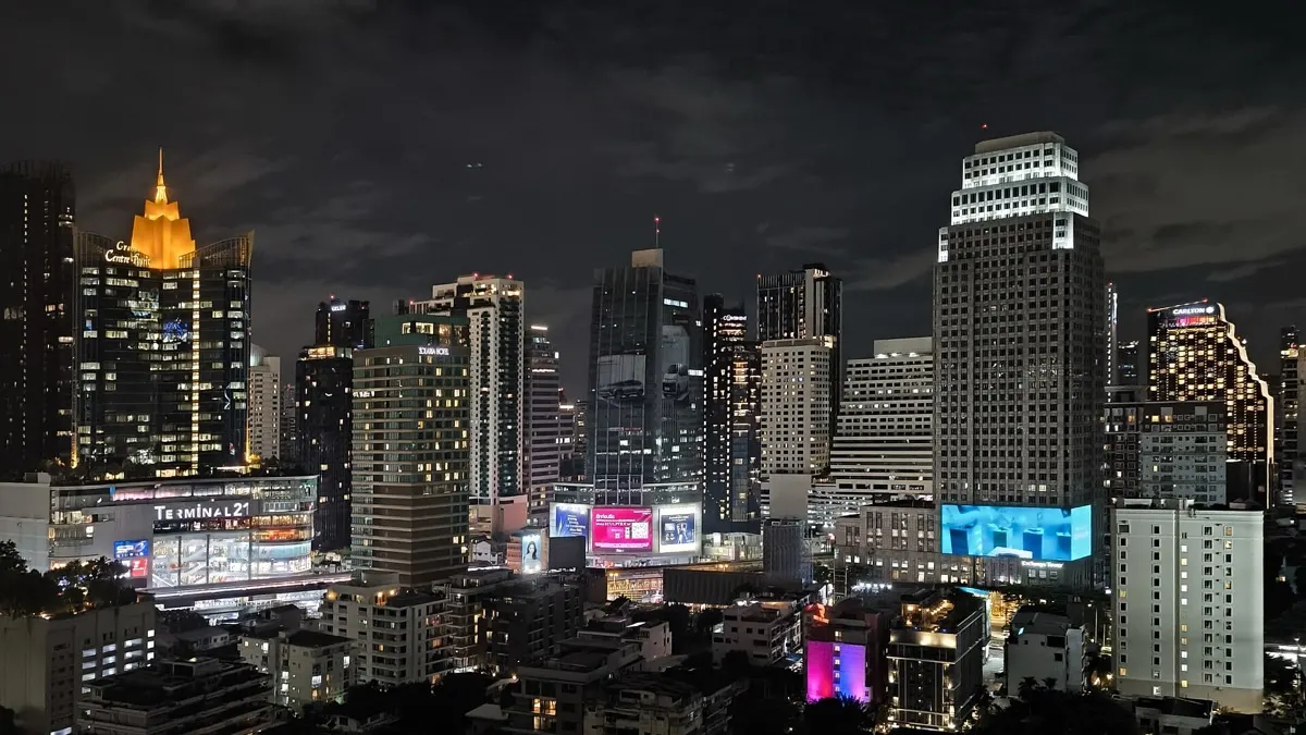 High-rise skyline of Bangkok's Sukhumvit district