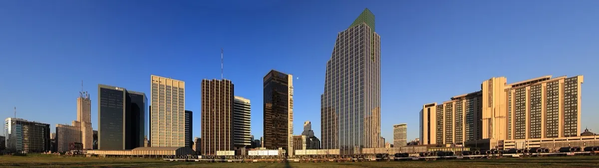 Daytime panorama of the Buenos Aires skyline