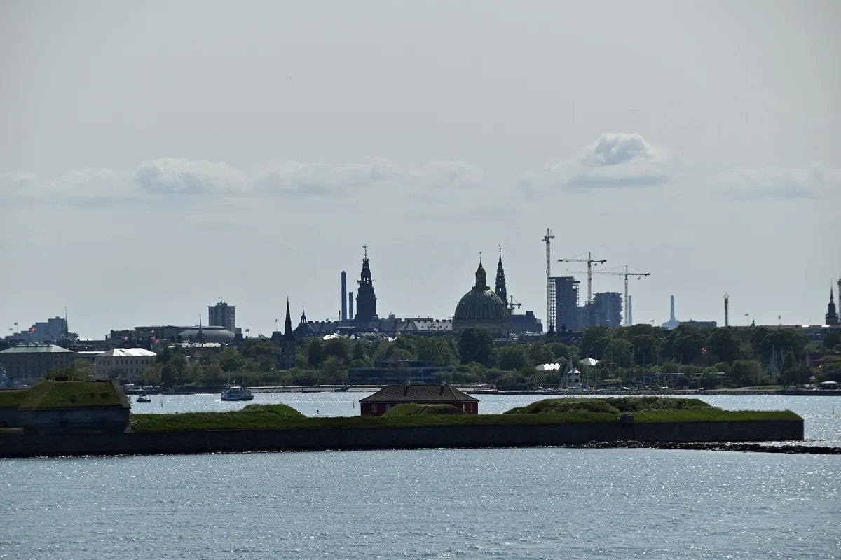 Copenhagen skyline with historic towers and spires