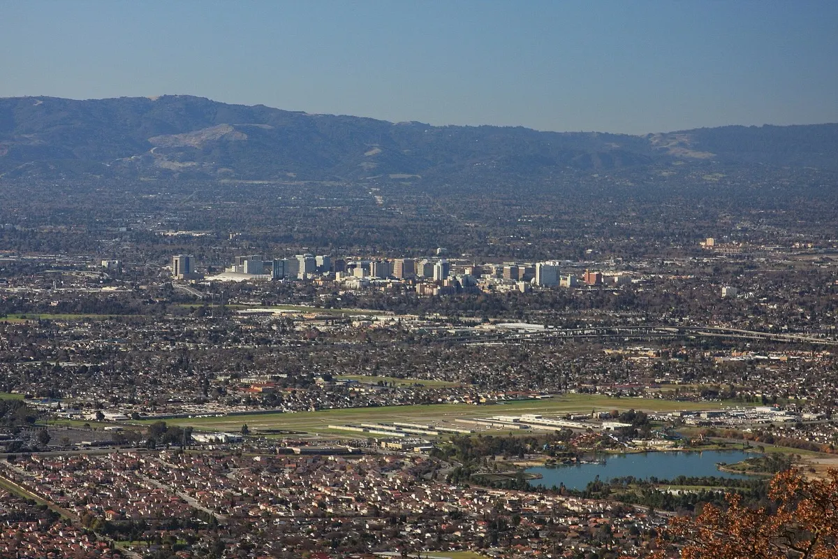 Downtown San Jose, California skyline on a clear day