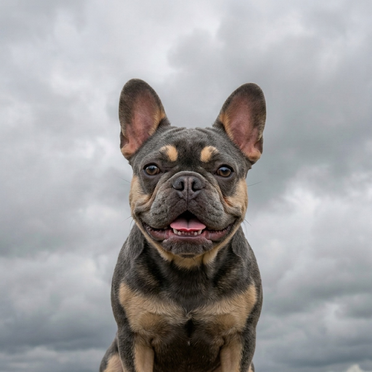 Frenchy in a weather scene matching current Phoenix conditions