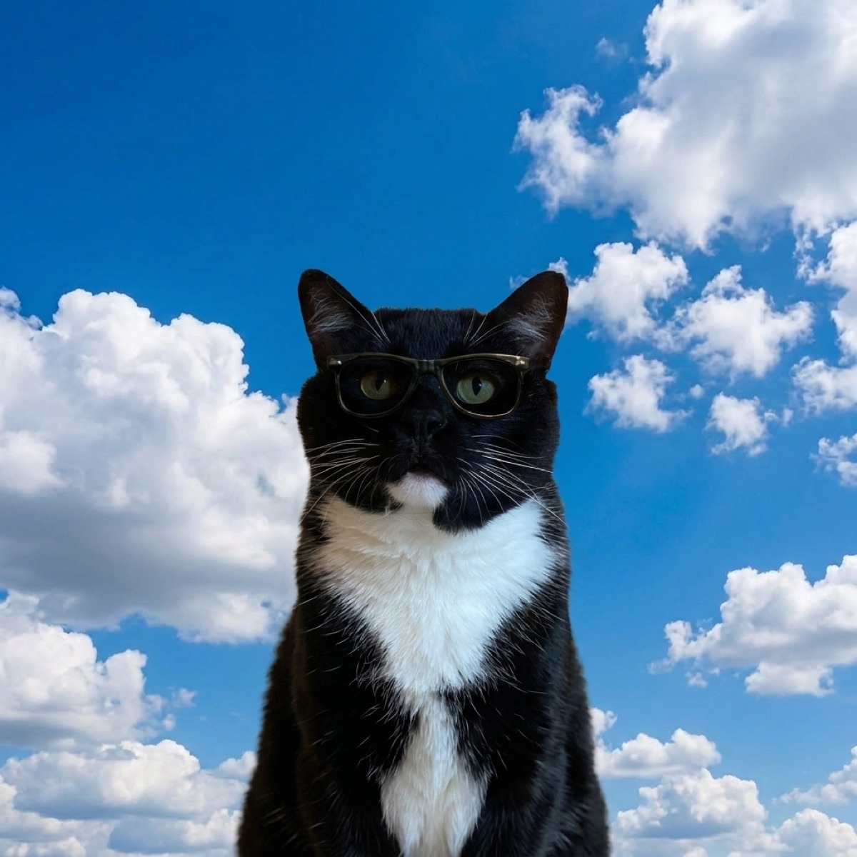 Tonka the cat watching a partly cloudy day from the window