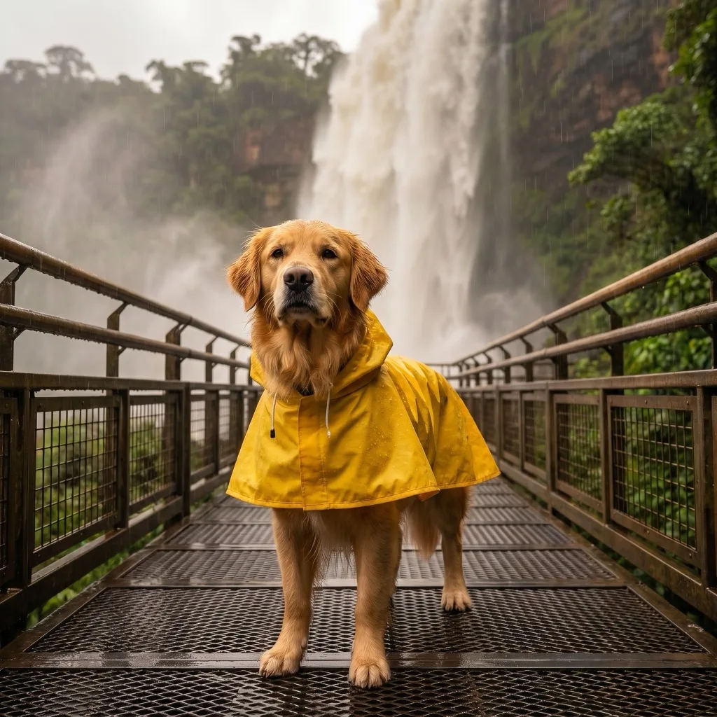Argentina Traveler — Devil's Throat walkway, Iguazu Falls, Argentine side, in rain and spray