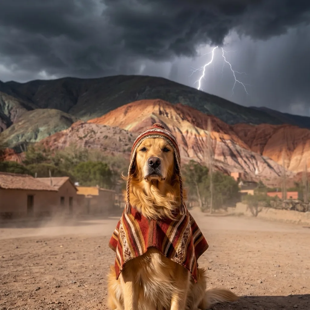 Argentina Traveler — Hill of Seven Colors, Purmamarca, storm light