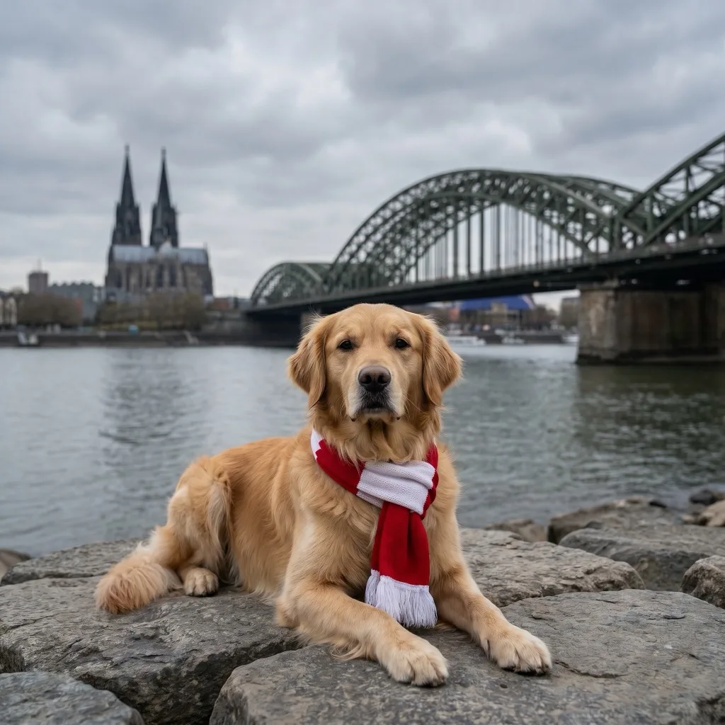 Germany Traveler — Cologne Cathedral and Hohenzollern Bridge from the Rhine bank