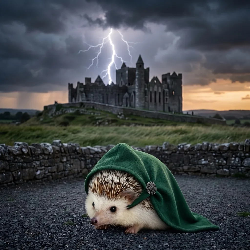 Ireland Traveler — Rock of Cashel on its hill in a storm