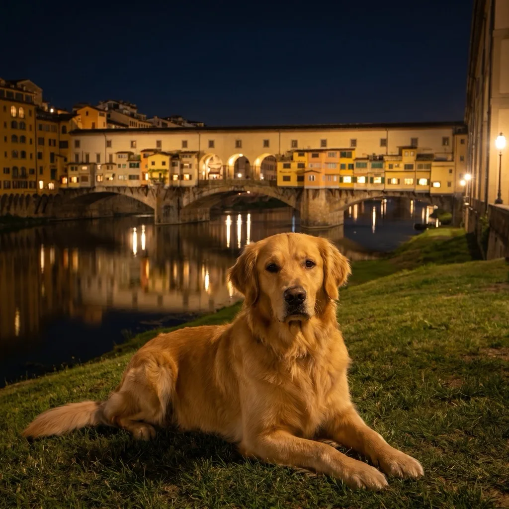 Italy Traveler — Ponte Vecchio at night, Florence