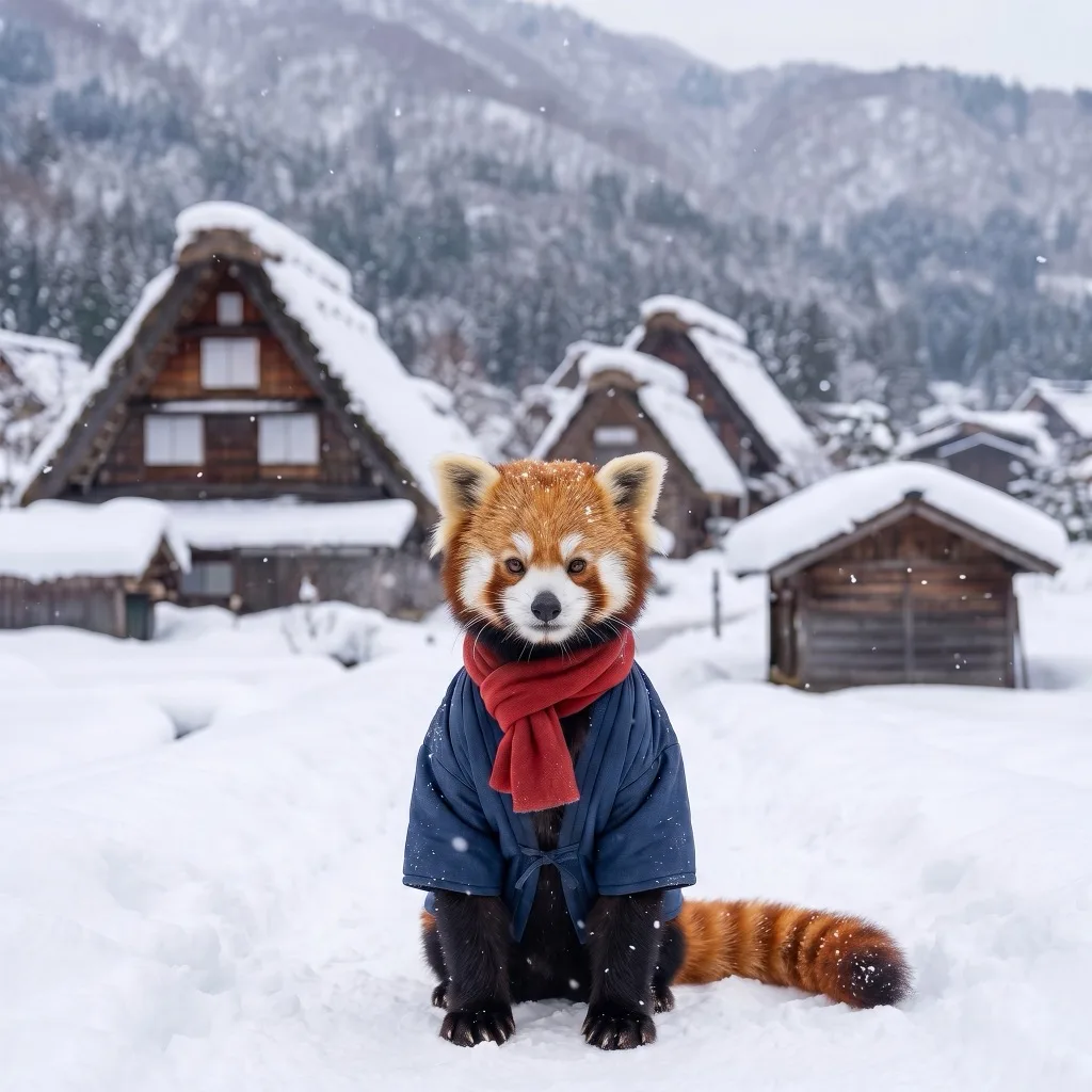 Japan Traveler — Shirakawa-go gassho-zukuri farmhouse village lane in snowfall