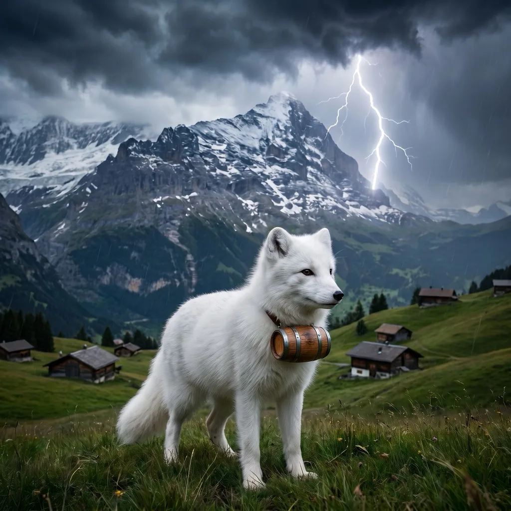 Switzerland Traveler — Grindelwald meadow under the Eiger north face, storm overhead