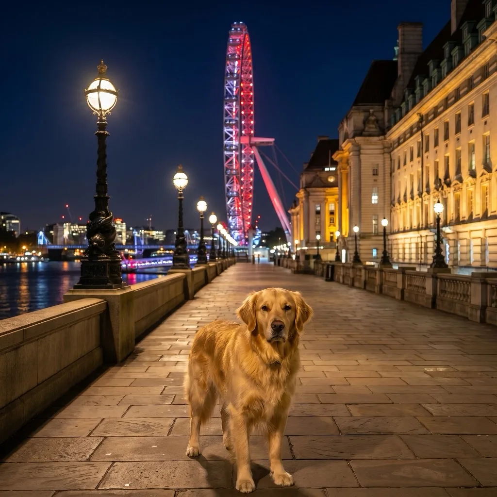UK Traveler — London Eye from the South Bank at night