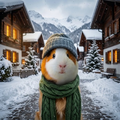 Guinness in a snowy scene