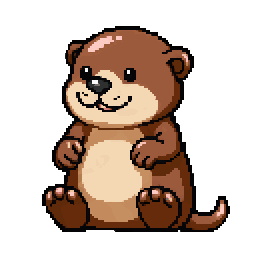 Kai, animated pixel otter reporter
