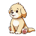 Milo, animated pixel dog reporter
