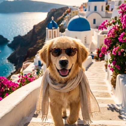 Milo in a sunny scene