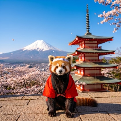 Mochi in a sunny scene