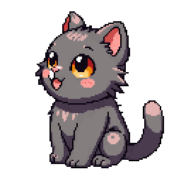Winston, animated pixel cat reporter