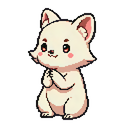 Yuki, animated pixel arctic fox reporter